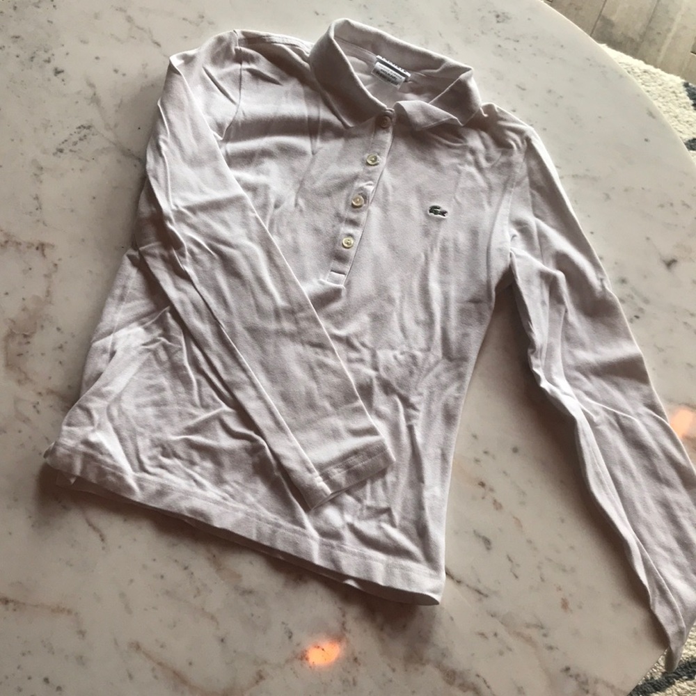 White Lacoste Polo